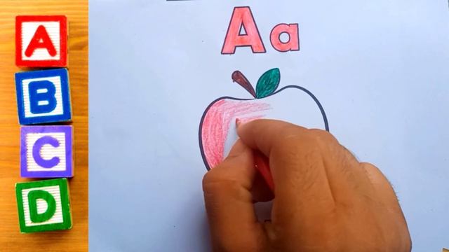 a for Apple Drawing, Painting and Coloring for Kids & Toddlers | kids Class#aforapple #abcd #drawin смотреть онлайн