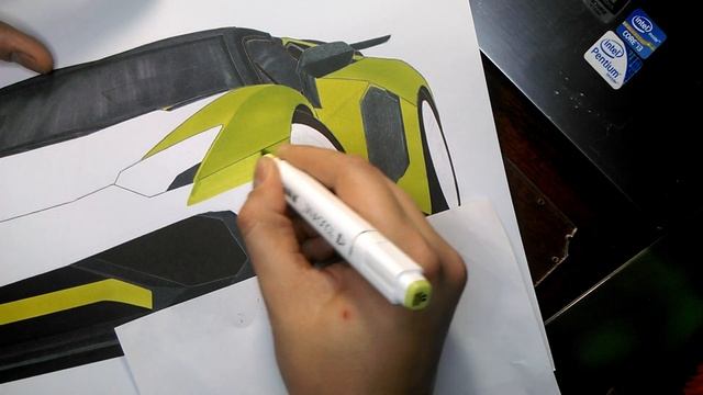 Рисуем Lamborghini Aventador | Drawing Lamborghini Aventador | How To Draw Lamborghini Aventador