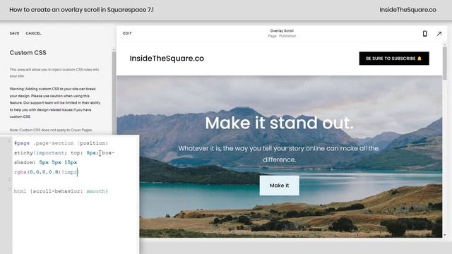 How to create an overlay scroll effect in Squarespace // Squarespace CSS Tutorial смотреть онлайн