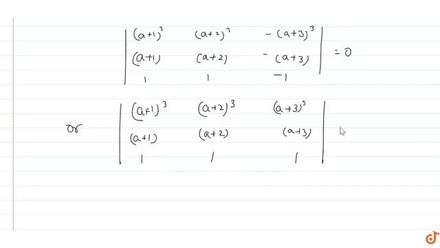 IIT JEE DETERMINANTS Find the following system of equations is consistent, `(a+1)^3x+(a+2)^3y=(.. смотреть онлайн