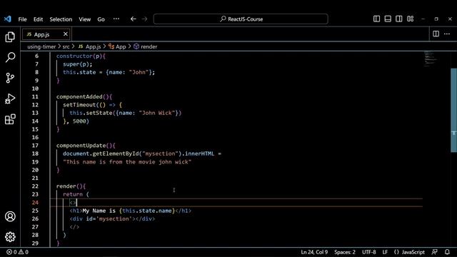 React JS | Using Timer | Tutorial #16 смотреть онлайн