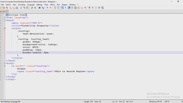 How to create Tooltip with html & css смотреть онлайн