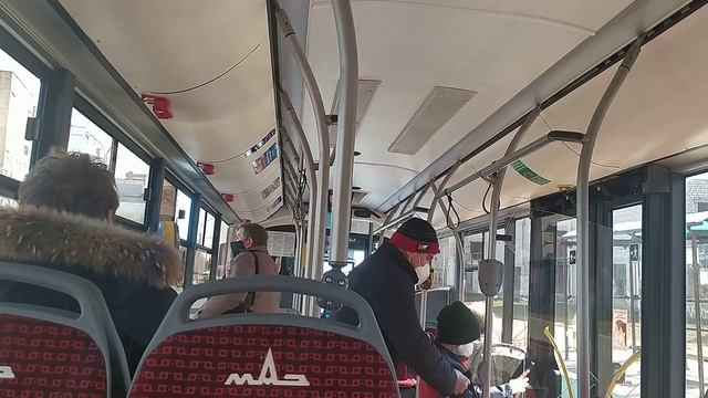 Автобус Минска МАЗ-303-065,гос№АТ 6331-7, марш.84(10.04.21) смотреть онлайн
