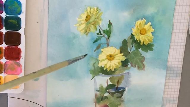 Мастер-класс "Осенний натюрморт": этюд акварелью. Урок 3. смотреть онлайн