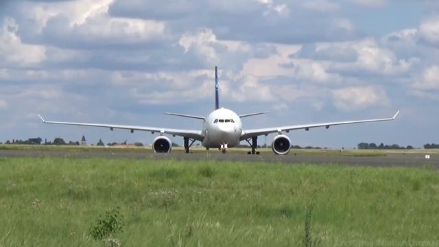 Airbus A330-300 Egyptair Landing At Paris Roissy CDG Airport