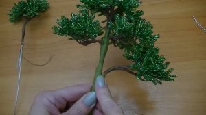 Дерево из бисера. Сосна. Часть 1
