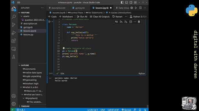 introduction to classes in Python смотреть онлайн
