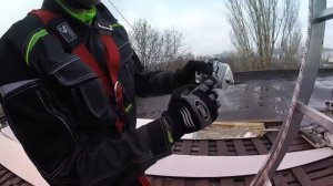 Подъем на опору с применением предустановленной анкерной линии по приставной лестнице