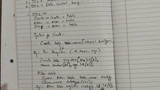 SQL[Structured Query Language] | DDL | DML | DCL| смотреть онлайн