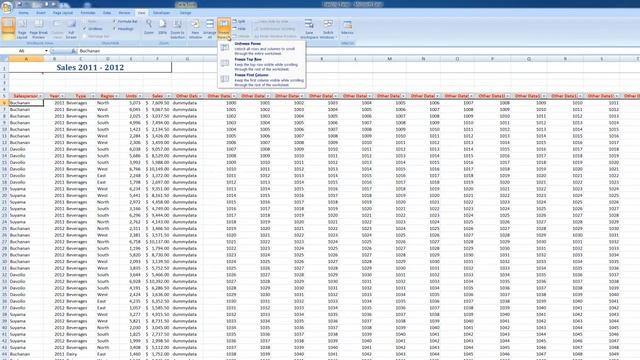 How to use the Freeze Panes command in Excel 2013,2010, 2007 - learn in 4 minutes!! смотреть онлайн