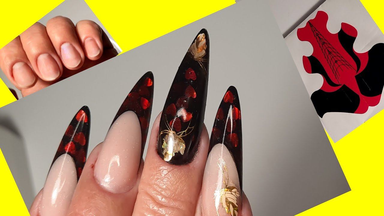 *495*Наращиваю себе Стилеты на Н.Ф. Выкладной Френч и не только.ВАУ!!/Fold-out French on Lower Forms смотреть онлайн