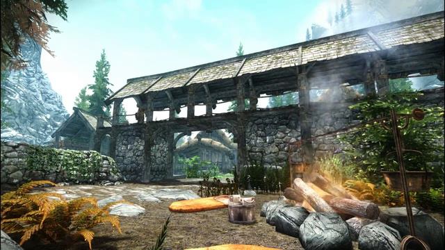 Relaxing campfire 🔥 Skyrim 1 Hour Calm Emotional Music Skyrim Ambience смотреть онлайн