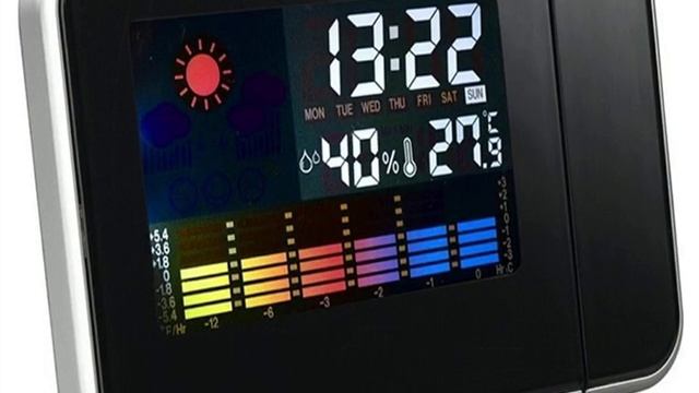 Светодиодный Будильник с цифровой проекцией, настольные часы с термометром, отображением даты, кале