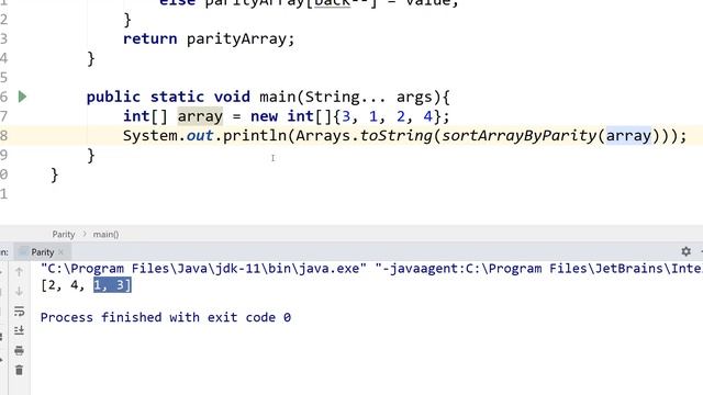 Leetcode : 905. Sort Array By Parity || Java смотреть онлайн