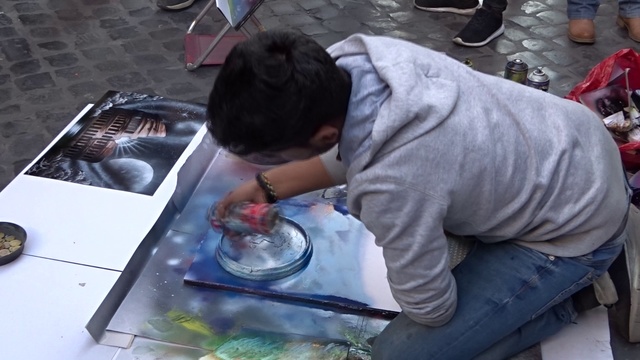 Уличный спрей-арт в Риме / Spray paint art / Стрит Арт 1 смотреть онлайн