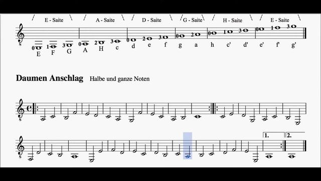 Guitar School Book 1A P.08 Thumb & Right Hand Finger Alternation, Heinrich Albert, Guitar scales смотреть онлайн
