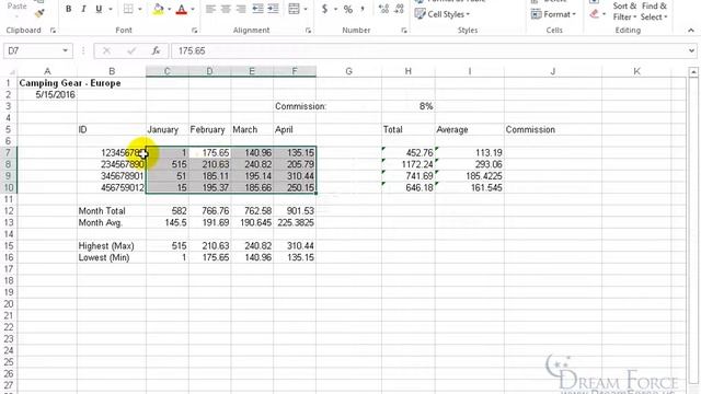 Microsoft Excel 2016 Tutorial for Beginners – How to Use Excel Part 3 смотреть онлайн