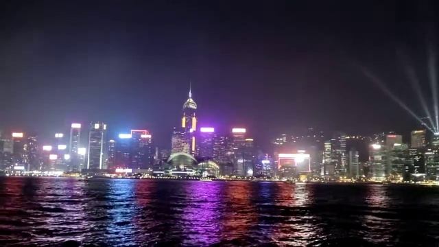 Гонконг, набережная в Гонконге, Hongkong. смотреть онлайн