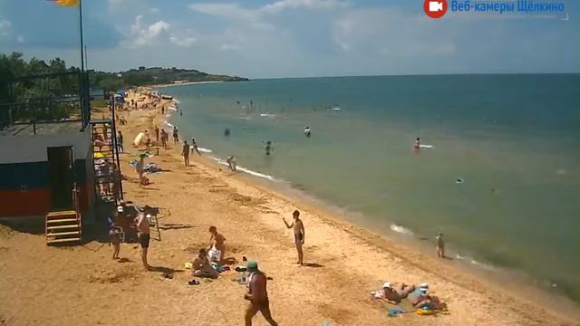 Пляж в Щёлкино, 17.06.2015 - Time-lapse с камеры 1