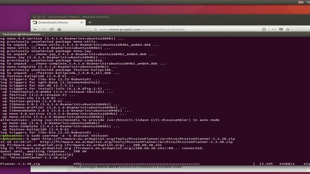 Mission Planner on Ubuntu Linux 16.04 смотреть онлайн