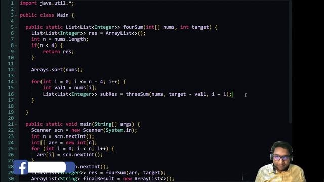 4 Sum - Target Sum With Unique Quadruple | Leetcode 18 Solution in Hindi смотреть онлайн