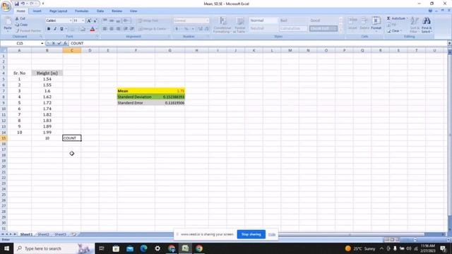 How to Calculate Mean, Standard Deviation and Standard Error in Microsoft Excel in Easy Way смотреть онлайн