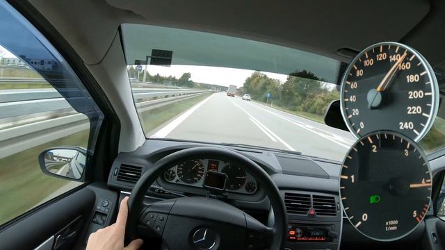 Mercedes Benz B180 CDI W245 German Autobahn Ride [4K] Max Acceleration TOP SPEED смотреть онлайн