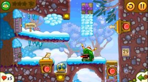 Улитка Боб 2 Зимняя История прохождение #1 Дедулю Похитили (уровни 1-10)