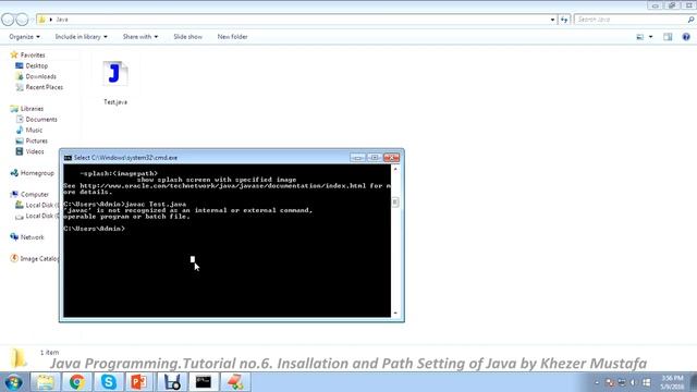 Java Programming.Tutorial no.6. Insallation and Path Setting of Java by Khezer Mustafa смотреть онлайн