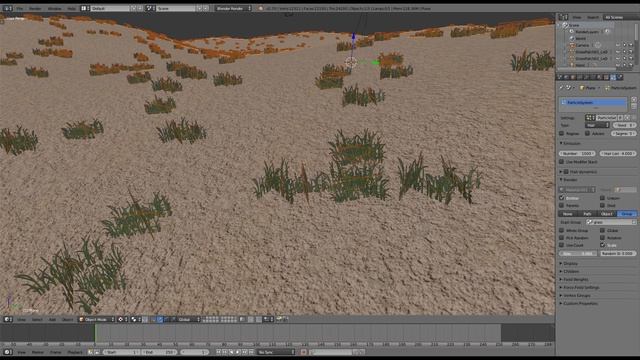 Blender Game Engine - Realistic Landscape Tutorial [adding grass easily] смотреть онлайн