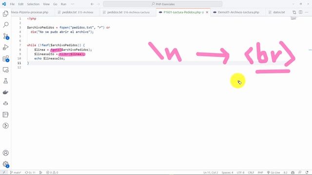 PHP Esenciales: 44 PROBLEMA Lectura Contenido de un Archivo que Almacena los Pedidos de una Pizzerí смотреть онлайн
