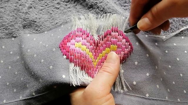 Вышивка по накладной канве #embroidery #diy смотреть онлайн