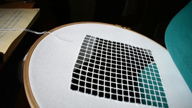 ВЫШИВАЮ . Перевивка сетки с дёржкой нитей в 2 стороны под строчку . Мастер класс по вышивке . смотреть онлайн