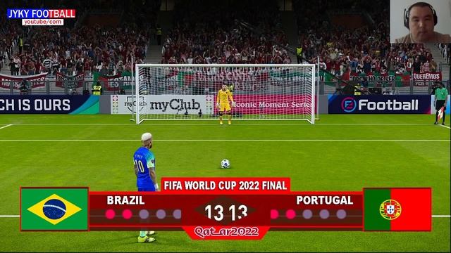 PES - BRAZIL vs PORTUGAL - Penalty Shootout FINAL - FIFA World Cup 2022 - eFootball Gameplay PC смотреть онлайн
