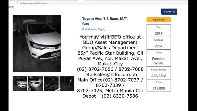 BDO REPOSSESSED CARS for SALE PRICE from P120K to P265K смотреть онлайн