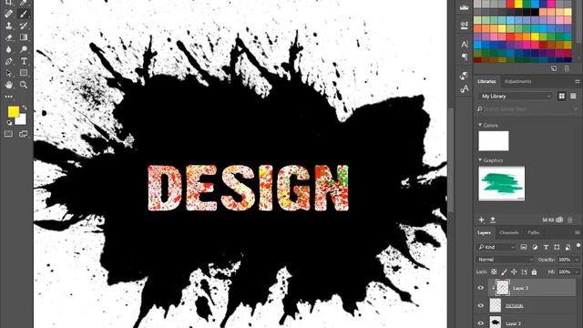 Tutorial Photoshop Typography rope text and Brush Effect Tshirt design смотреть онлайн