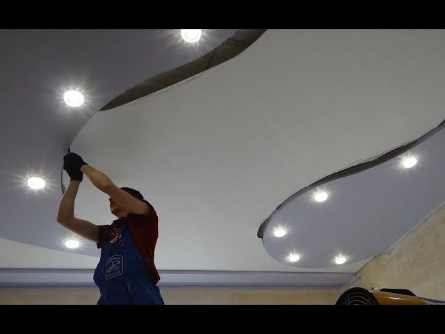 КАК сделать рисунок на Потолке из гипсокартона смотреть онлайн
