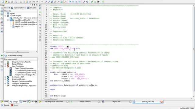 Как создать VHDL-компонент в Xilinx ISE WebPack 13.2