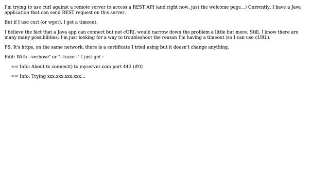 Unix & Linux: Troubleshooting: cURL timeouts, Java app doesn't смотреть онлайн