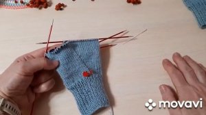 Варежки.Палец индийским клином.Очень просто и быстро!