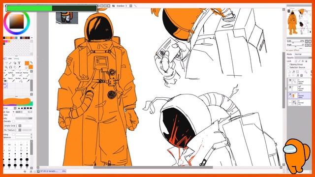?? Drawing my AMONG US character | Speedpaint смотреть онлайн