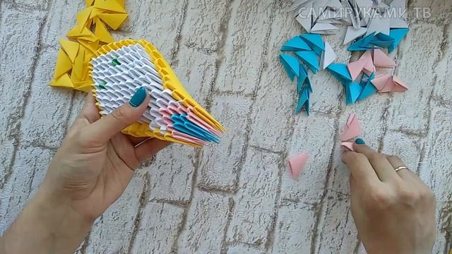 ЗМЕЙ ПИТОН! НЕ КОБРА! оригами из модулей схема смотреть онлайн