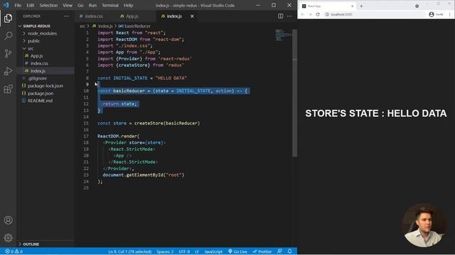 Create a basic Store with React and Redux смотреть онлайн