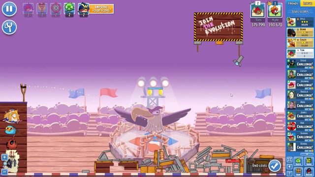 Angry Birds Friends on Facebook Join The Evolution Level 4 No Power Ups 3 Stars July 6 2017 смотреть онлайн