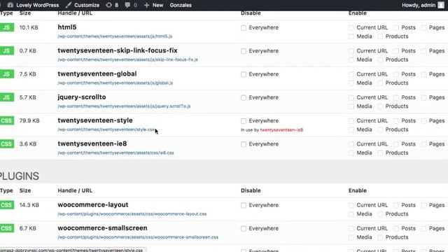 Disable unused CSS/JS assets in WordPress using Gonzales v2 смотреть онлайн