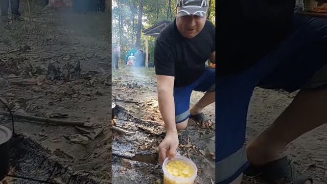 Варим уху на костре (на второй ночевке). Как сварить уху без костей? Походный лайфхак) смотреть онлайн