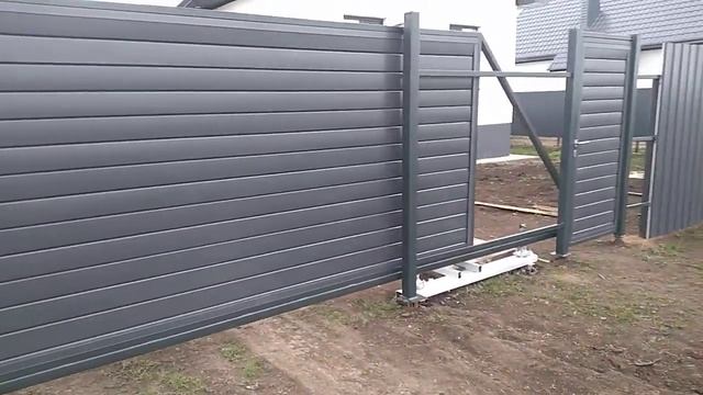 Откатные ворота сайдинг Софит смотреть онлайн