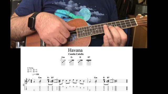 How to play "Havana" Ukulele смотреть онлайн