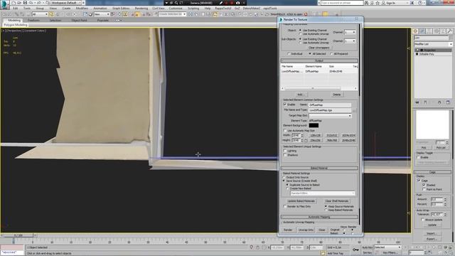 Baking diffuse maps in 3ds Max - Запекание карт в 3ds Max на примере диффуза смотреть онлайн
