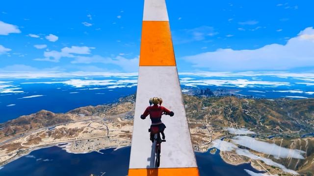 Super Heroes Spider Man Bike Сhallenge Ramp Captain America GTA V!Супер Героии ГТА 5 Вело-Испытание смотреть онлайн